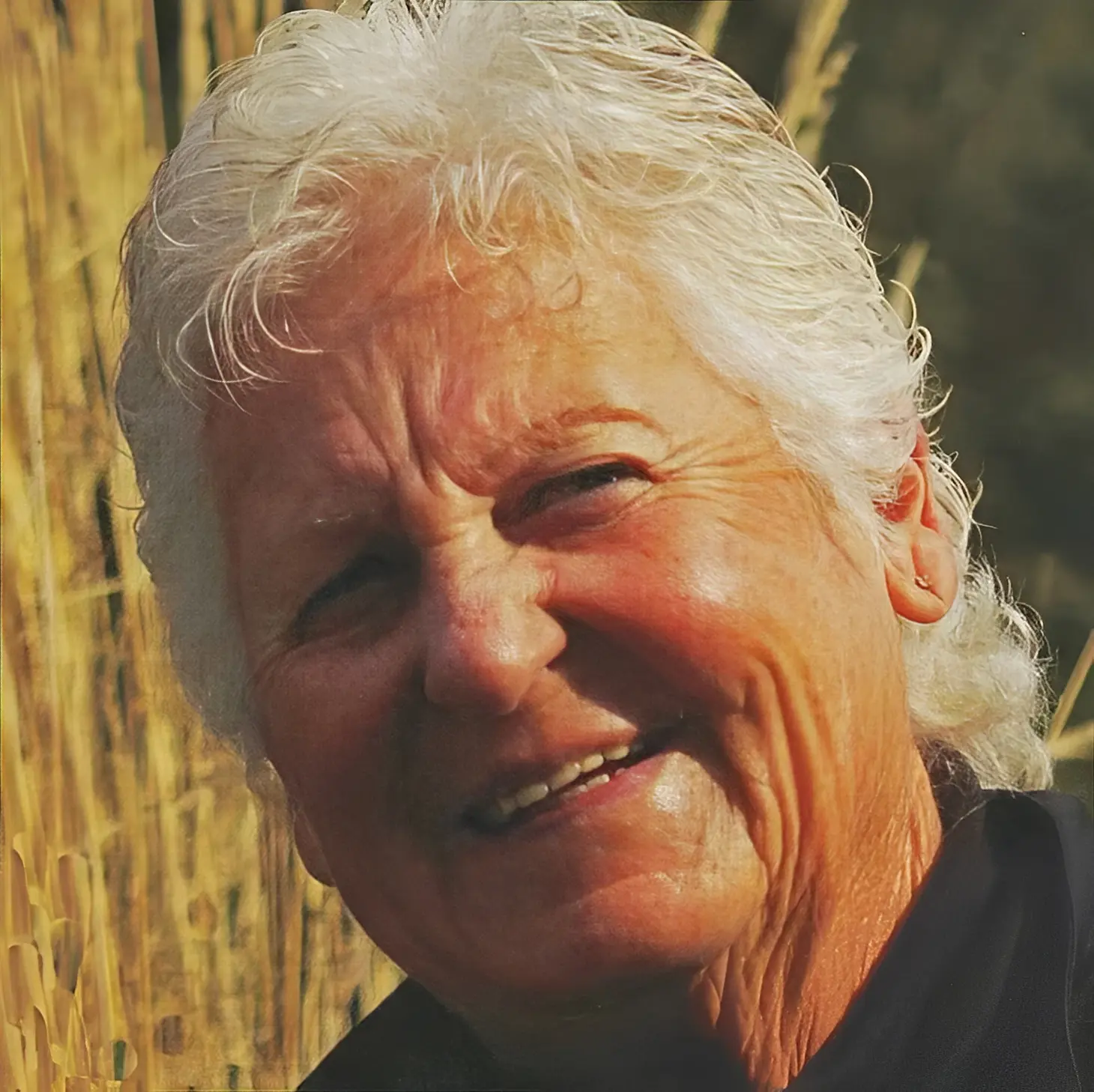 Happy individual in natural setting